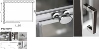 ROLTECHNIK sprchové dveře posuvné LLD2 1000 výplň intimglass, rám brillant   556-1000000-00-21